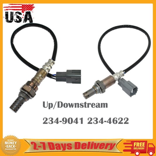 2pcs Oxygen Sensor Up/Downstream 234-9041 234-4622 for Toyota RAV4 2.4L L4 06-08