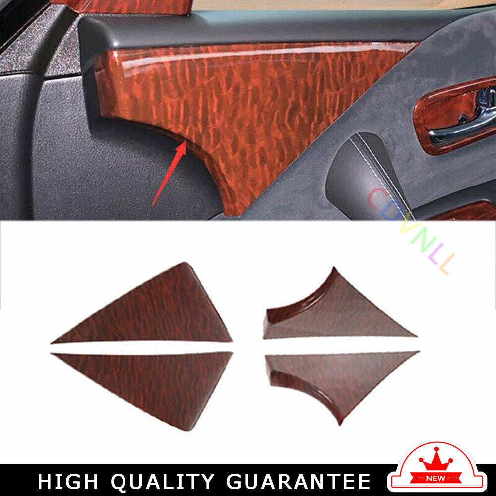 Inner Door Panel Cover Trim Decor for Nissan Armada Y62 2017-2020 Red Wood Grain