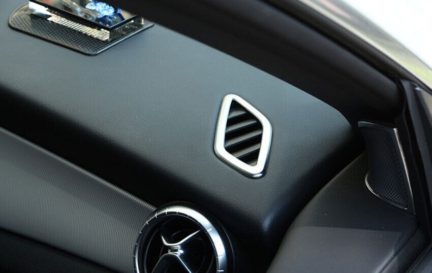 Fit for Benz GLA CLA 2013-2019 ABS 2PC Silver Dashboard LR Air Outlet Vent Trim