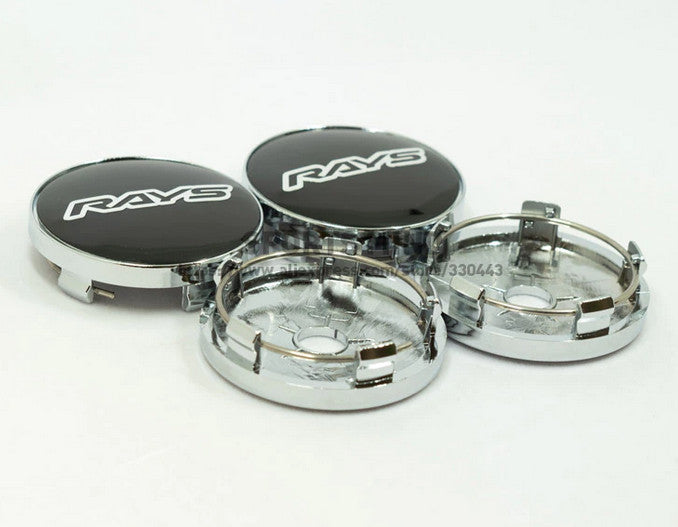 4x60mm light black chrome wheels, center hubcap, rim cap, decal logo TE37