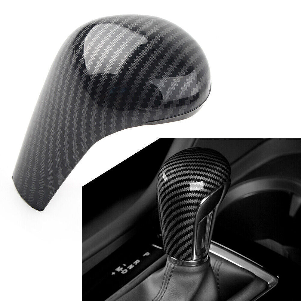 Carbon fiber console gear shift knob cover trim for Mazda 3 Axela 2020-2021