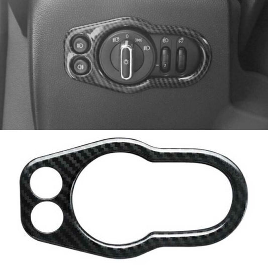 Inner Headlight Switch Cover Trim for BMW for MINI Cooper F55 F56 Carbon Fiber Style