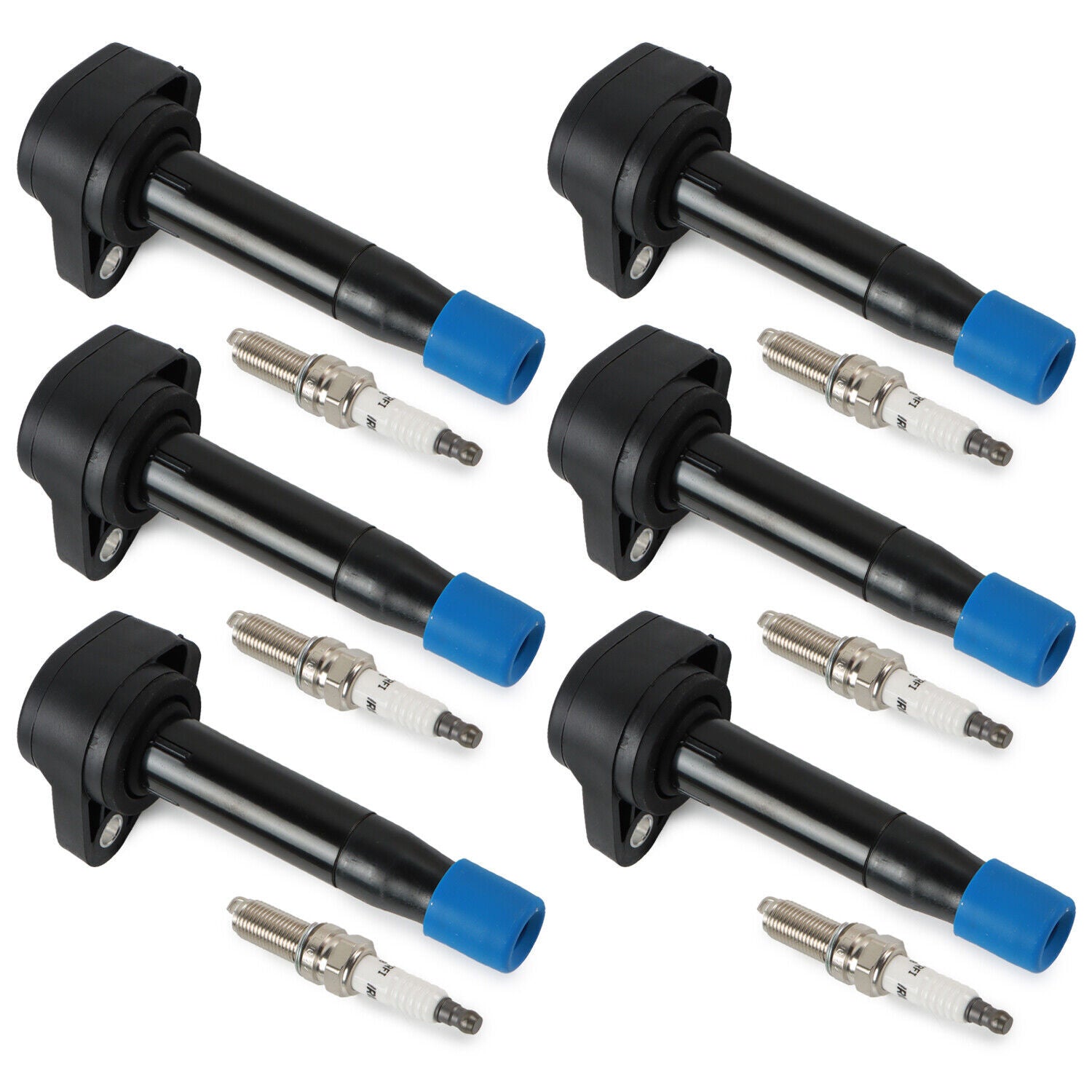 6pcs Ignition Coils Iridium Spark Plugs for 2008-2012 for Honda Accord for Acura TL