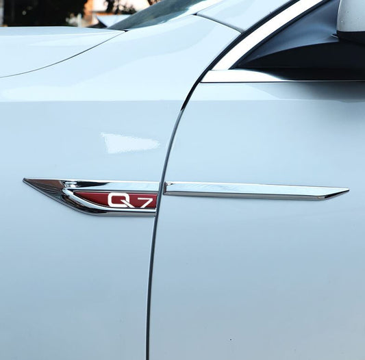 Suitable for Audi SQ7 rear badge Trunk Boot badge sticker decal nameplate silver chrome-plated