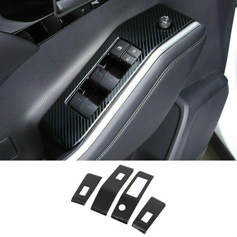 for Toyota Highlander 2020-2022 Carbon Fiber look Window Lift Panel Switch Cover