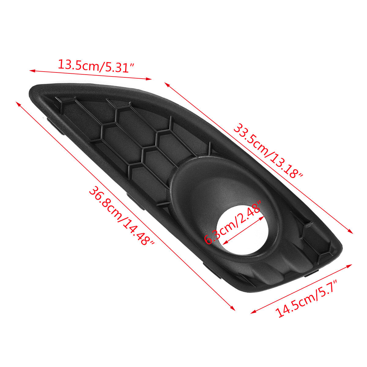 2x Front Fog Light Lamp Grille Cover Trim for 2014-2016 for Ford Fiesta Left Right