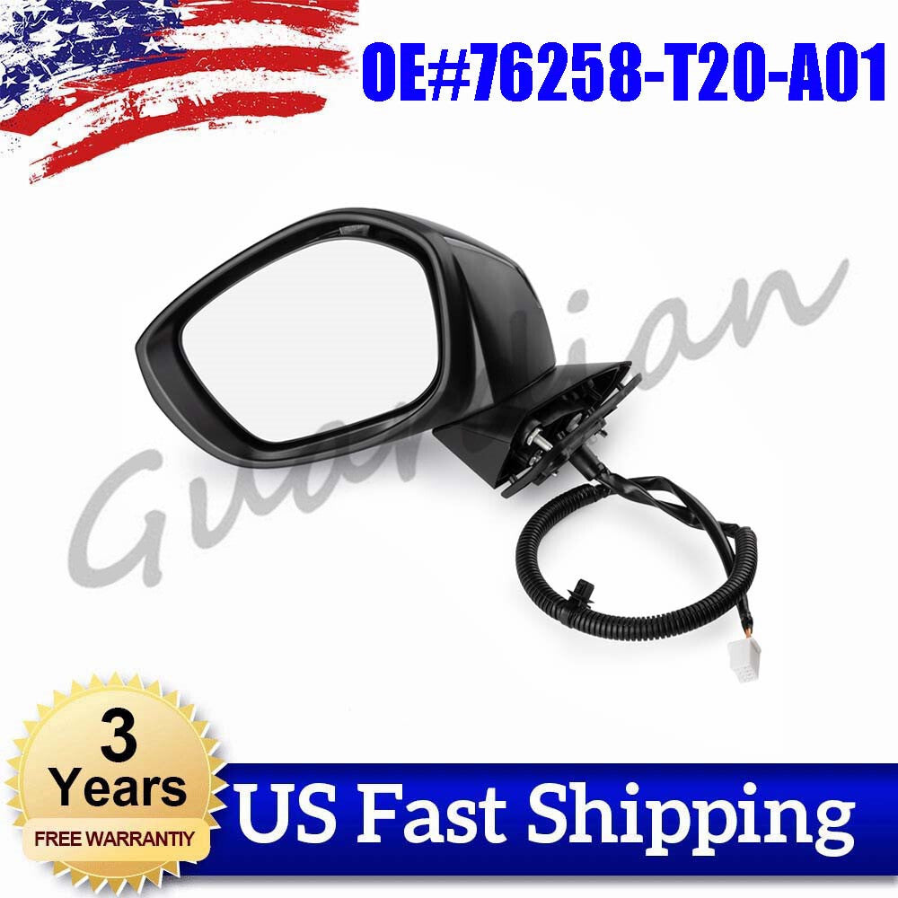 3-pin 76258T20A01 Power Adjustment Mirror, Left Driver's Side, for Honda for Civic LX 22-23