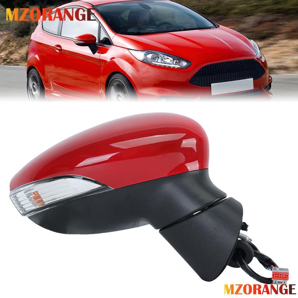 F¨¹r for Ford Fiesta MK7 13-17 Rechts Rot Au?enspiegel Manuell Beheizbar Spiegelglas