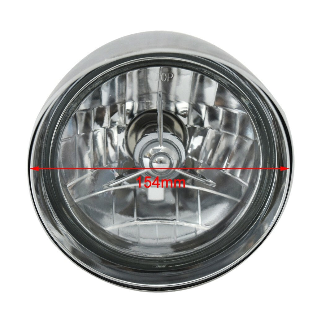 6-inch motorcycle chrome high/low sun visor bullet light for Bobber Chopper