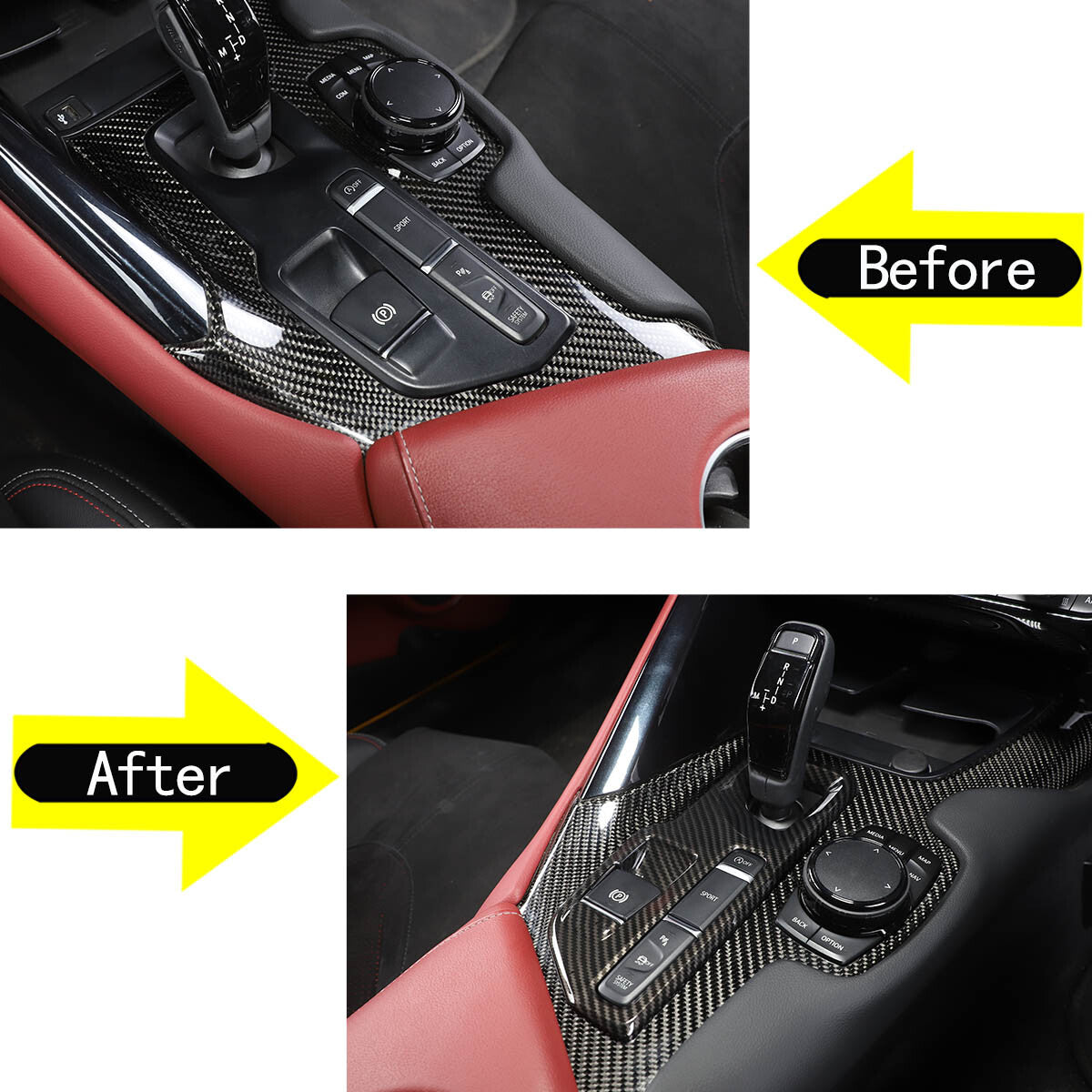 LHD carbon fiber steel for seat adjustment buttons decorative trim for Toyota Supra
