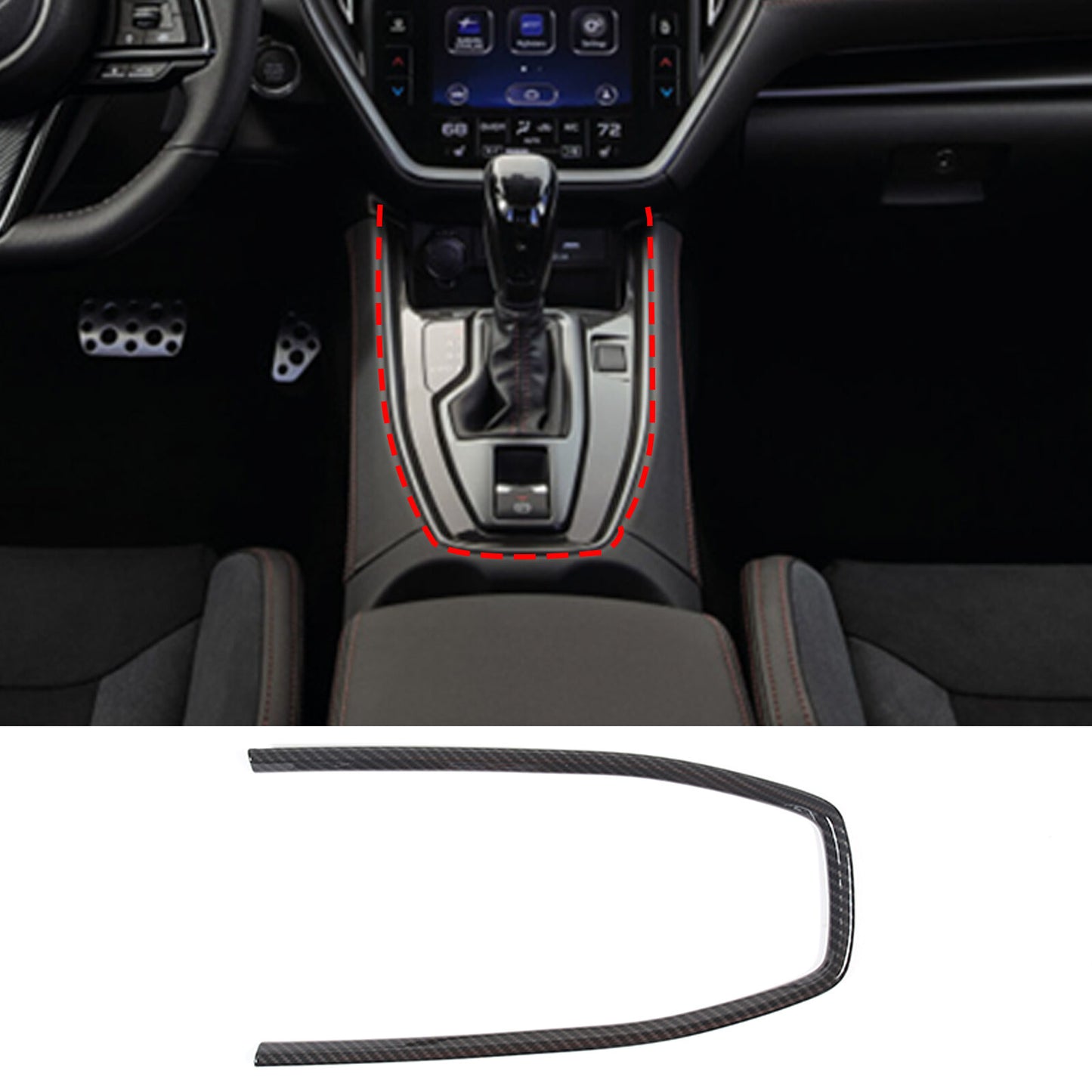 Black high-profile brake light cover trim for Toyota Tacoma 2016 - 2022