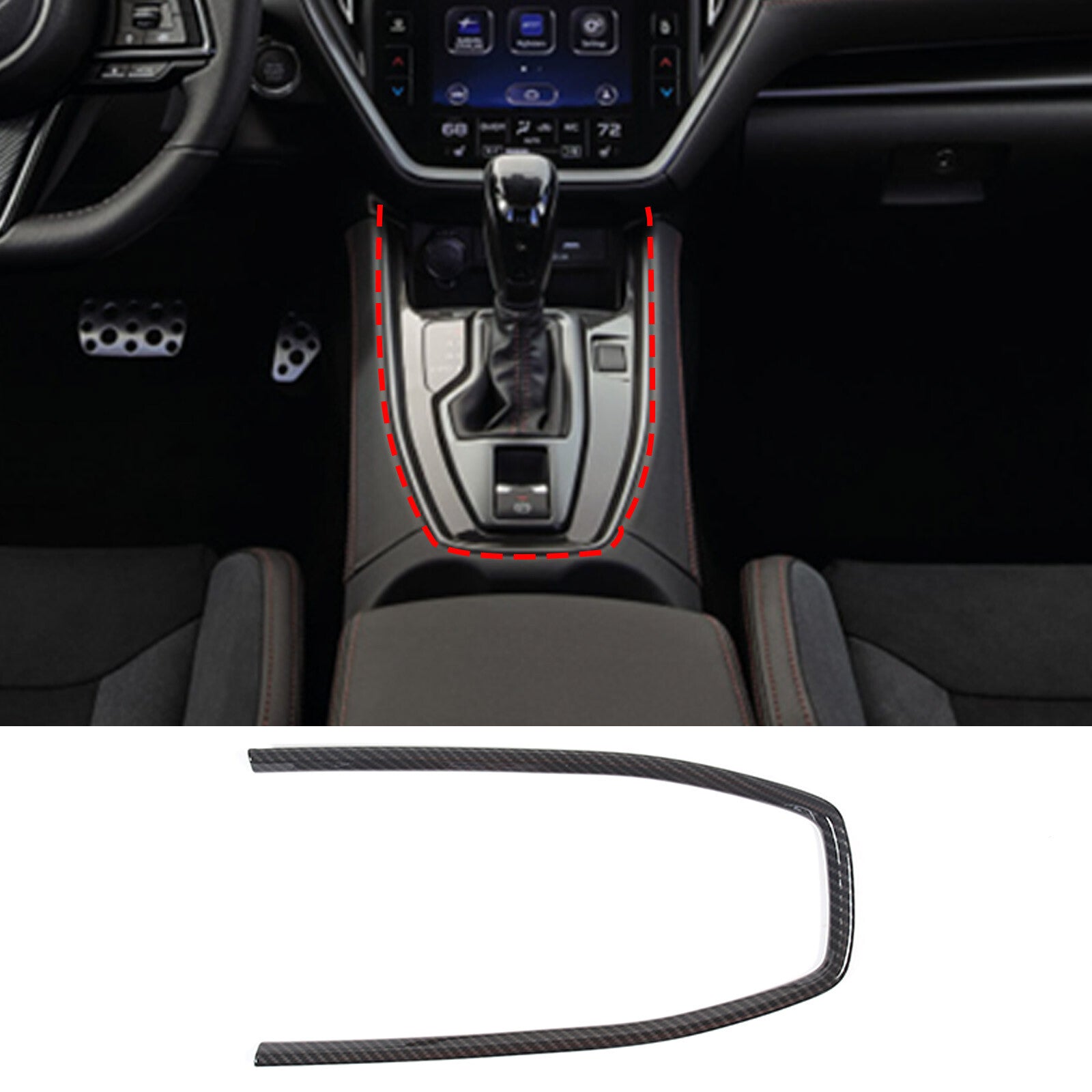 Black high-profile brake light cover trim for Toyota Tacoma 2016 - 2022