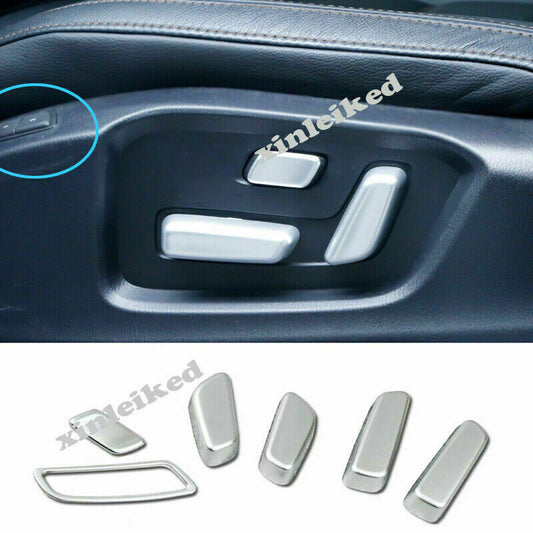 for Mazda CX-5 2017-2021 Silver Matte for Seat Adjustment Button Switch Cover Trims