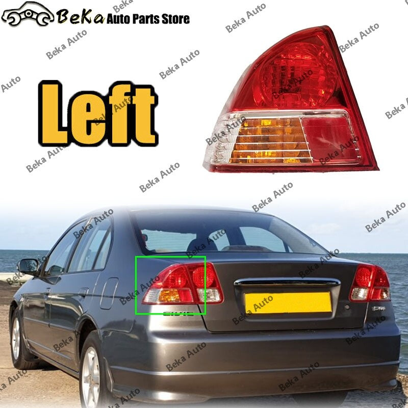 Applicable to for Honda for Civic ES1, ES5, ES7, and ES8 models from 2003 to 2005: Left outer taillight (without bulb)