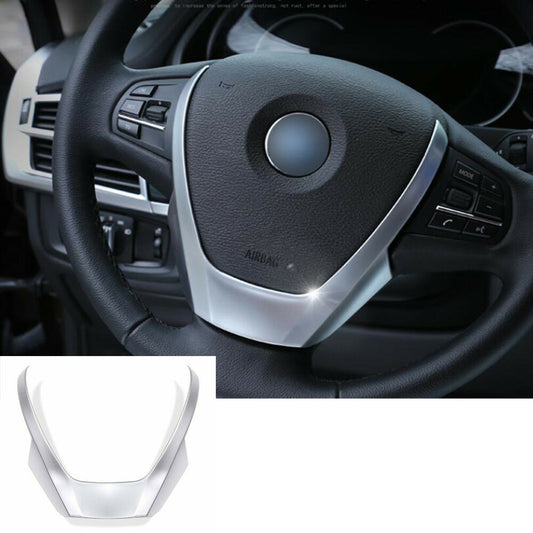 Silver ABS Interior Steering Wheel Trim for BMW X3 X4 F25 F26 11-17 X5 F15 14-18