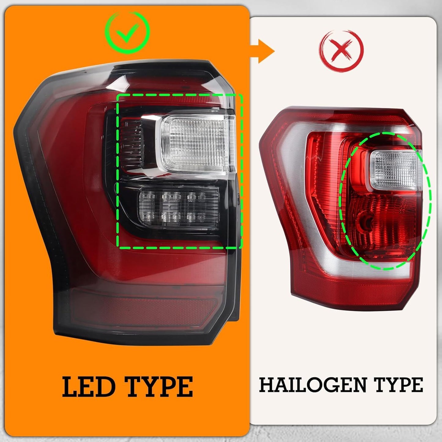 Left LH driver's side LED taillights applicable to 2018-2021 Expedition for Ford taillights