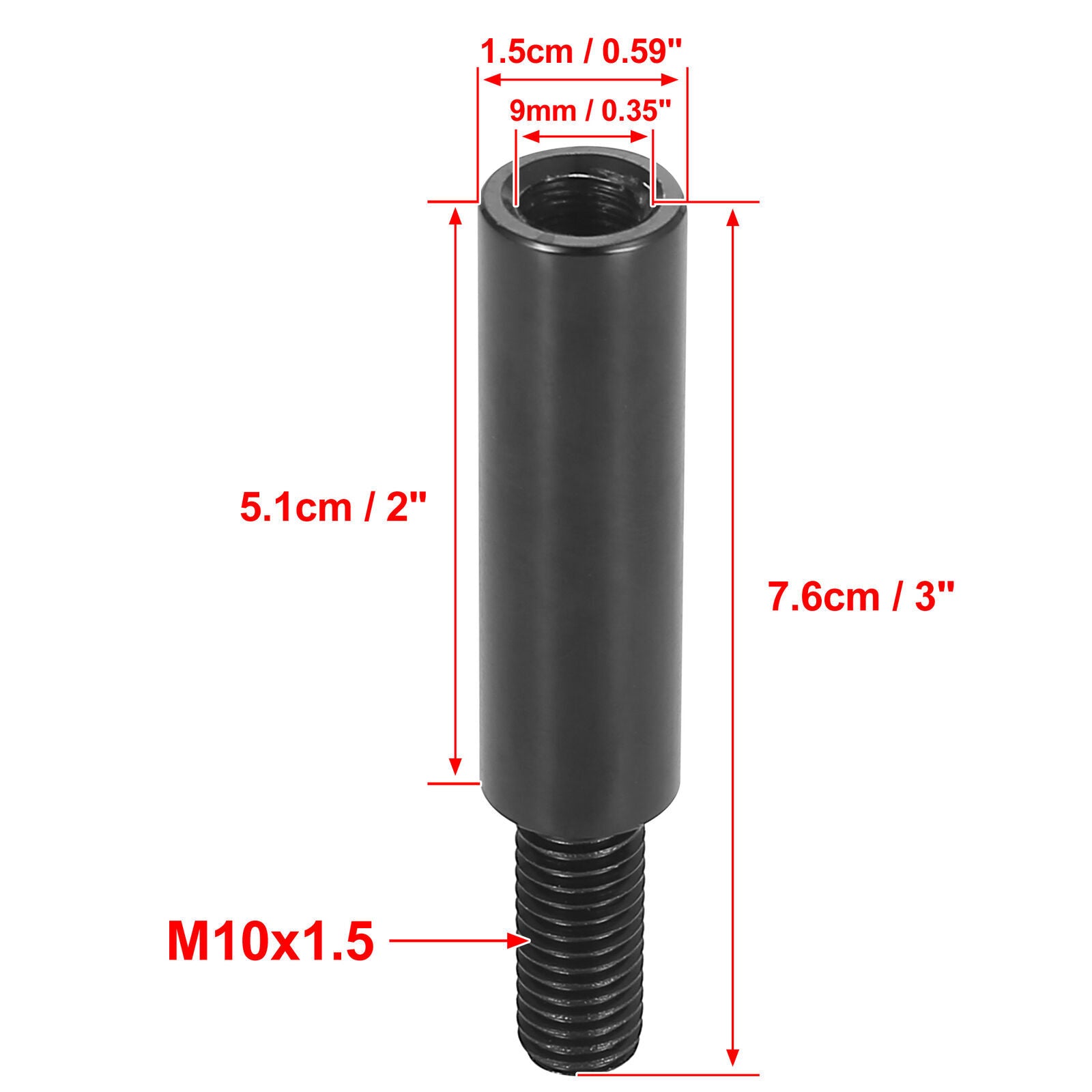 2-inch M10 x 1.5 car shift lever extension for Honda for Civic
