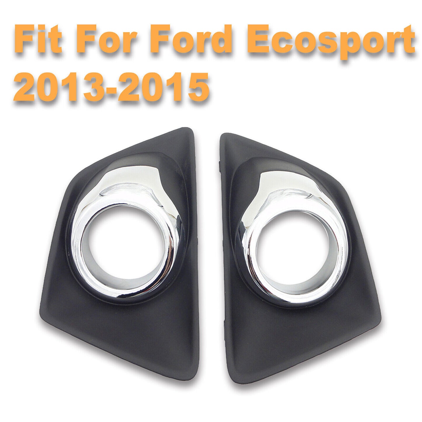 Pair Bumper Fog Light Lamp Cover Bezel Left+Right for Ford Ecosport 2013 2014