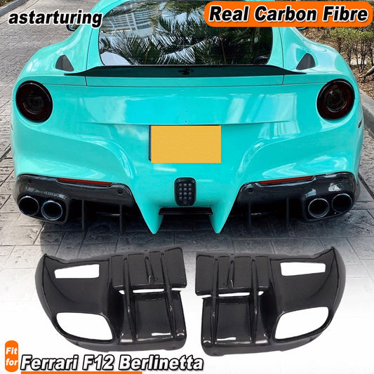 for Ferrari F12 Berlinetta 2012UP Carbon Fiber Rear Bumper Diffuser Splitter Lip