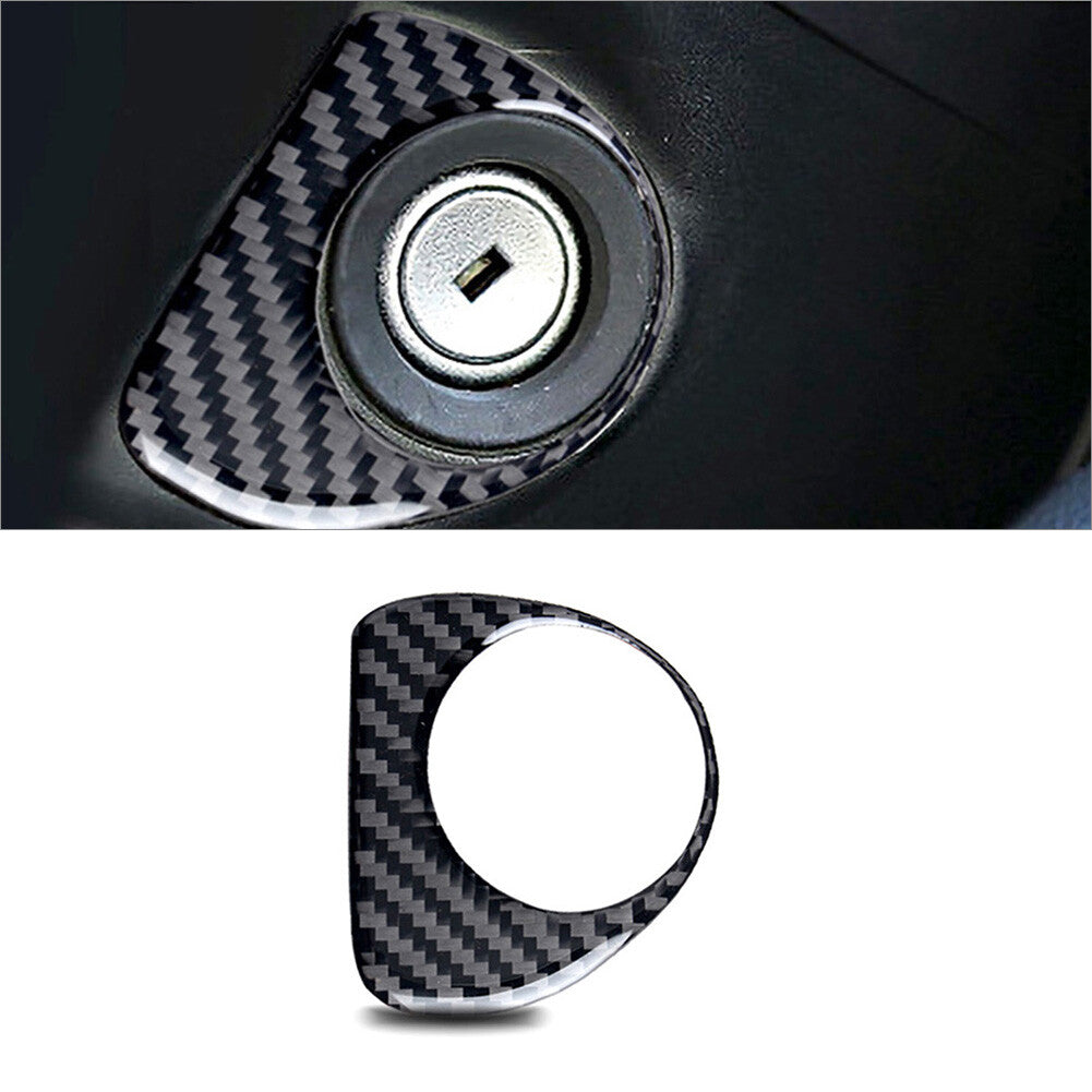 Carbon fiber ignition switch frame cover trim for Ford F-150 2015 - 2020