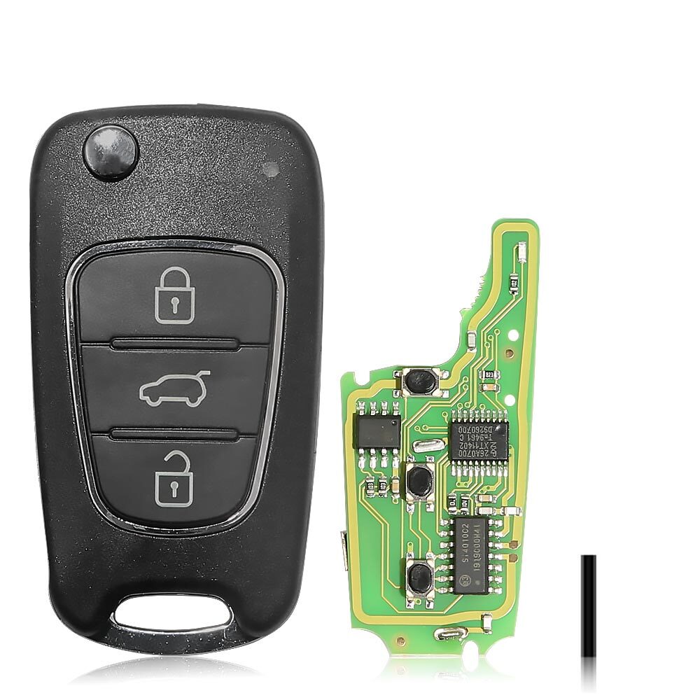 5Pcs XNHY02EN Car Wireless Remote Key for Hyundai Style Flip 3 Buttons