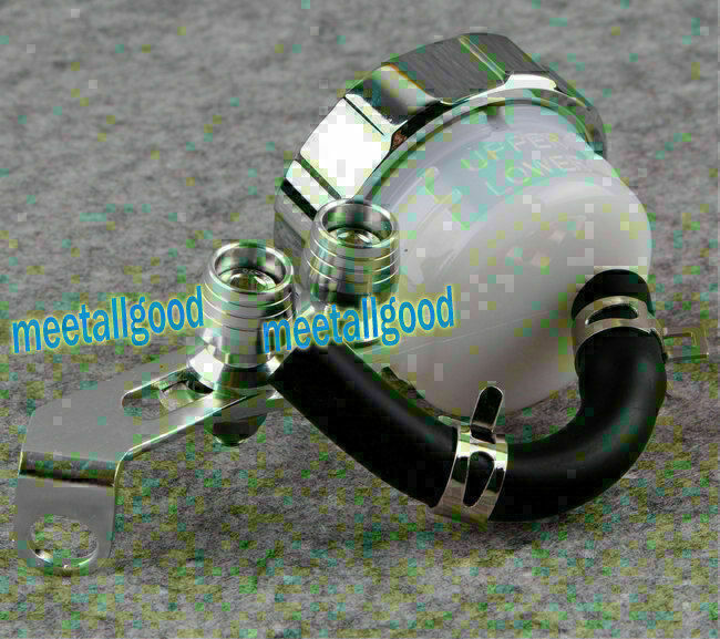 Front Brake Clutch Tank Cylinder Fluid Oil Reservoir Silver Motorcycle Universal