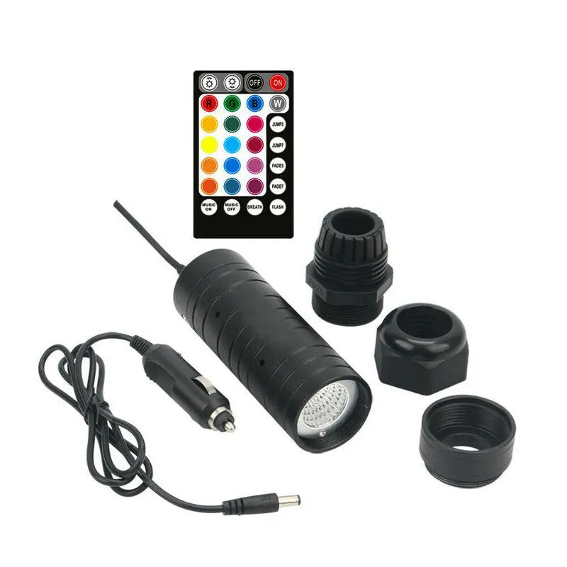Car Roof Sky Star Light DC12V 6W RGB LED Fiber Optic Cable Lamp Remote Control