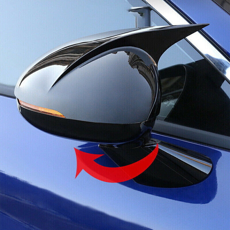 Glossy Black OX Horn Side Rear View Mirror Cover Trim Fit for KIA K5 2020 2021