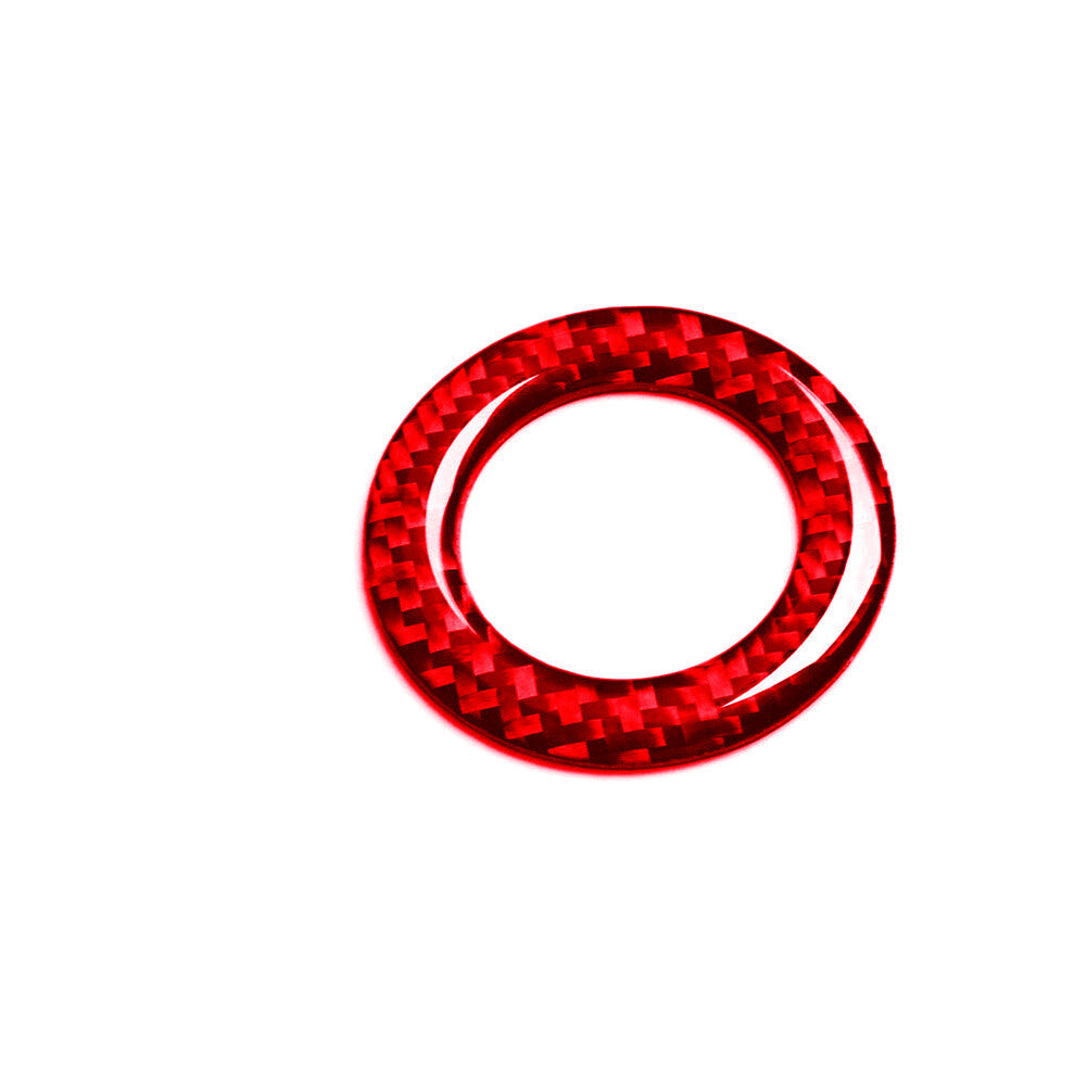 Red Carbon Fibre Steering Wheel Circle Ring Trim for VW for Golf MK7 2014-2019