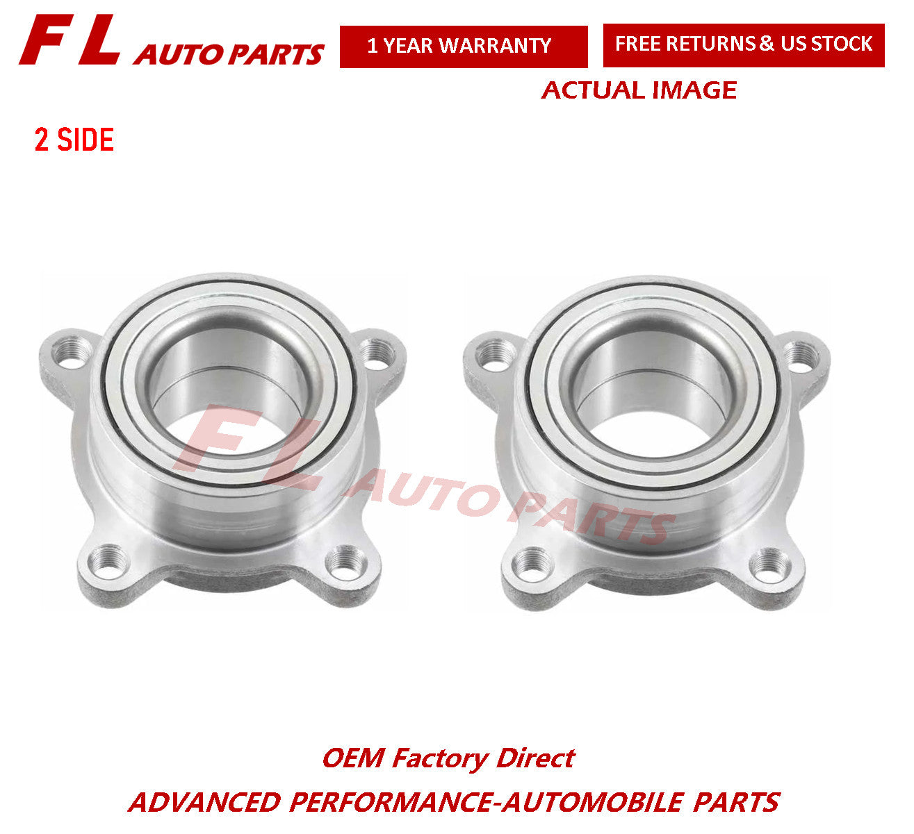 for Mitsubishi Pajero Sport Mk2 2008-2016 Front Wheel Hub Bearing MR992374 PAIR