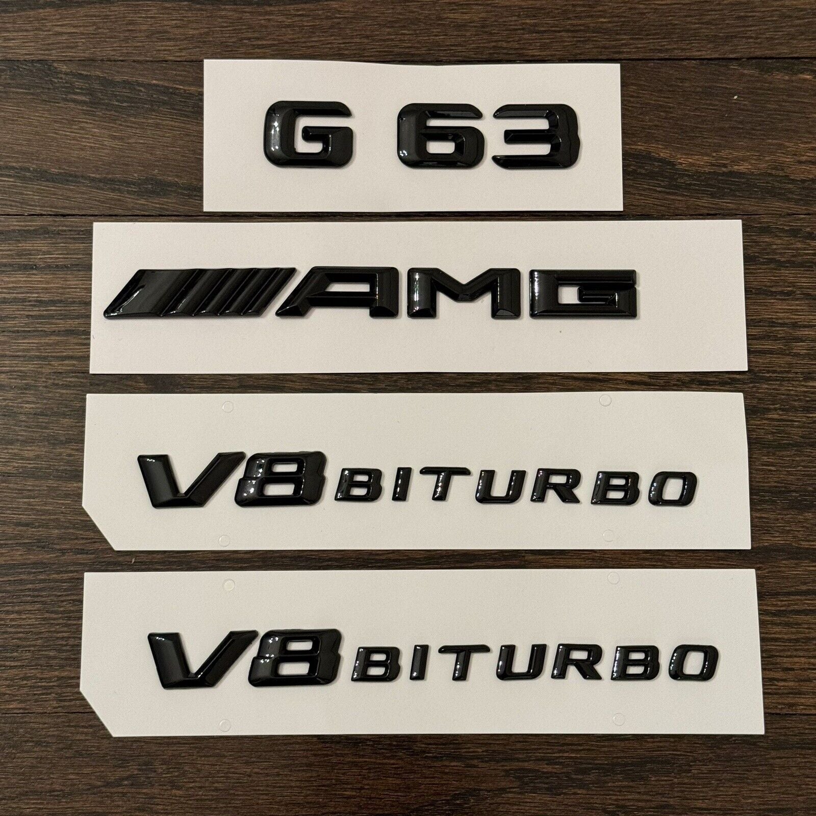 G63 AMG Glossy Black Embroidered Badge for Mercedes G-Class V8 BITURBO 4638175200