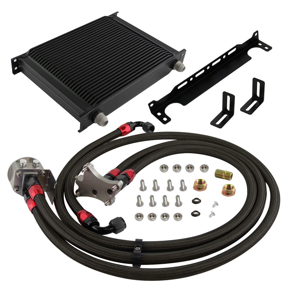 30 Row AN10 Oil Cooler Kit for Nissan Silvia S13 S14 S15 180SX 200SX SR20DET BK