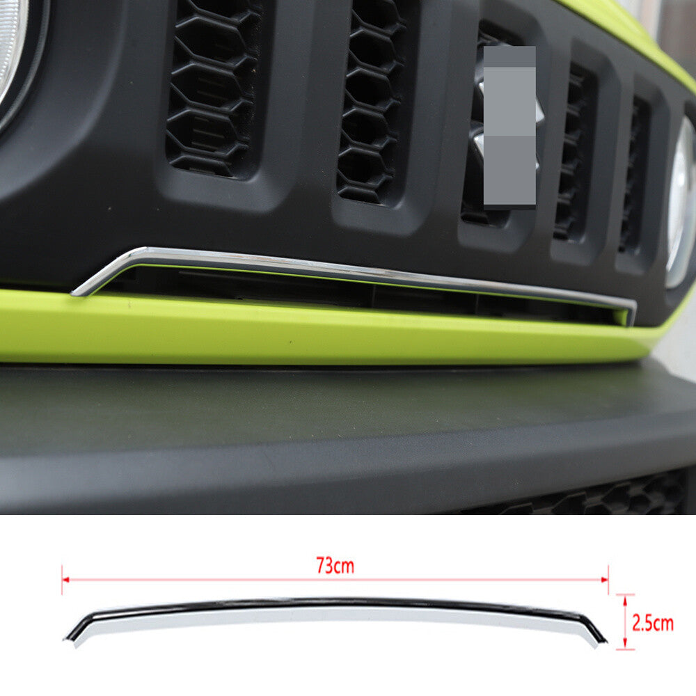 Chrome ABS Front Bumper Grille Inserts Under Strip Trim for Suzuki for Jimny 2019-23