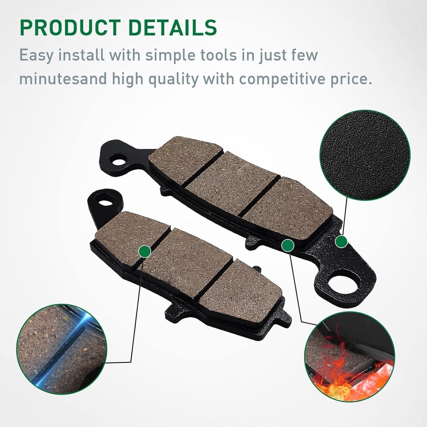 Brake Pads for SUZUKI GSX750F Katana 750 1998-2006 GSF600S Bandit 600 2000-2003