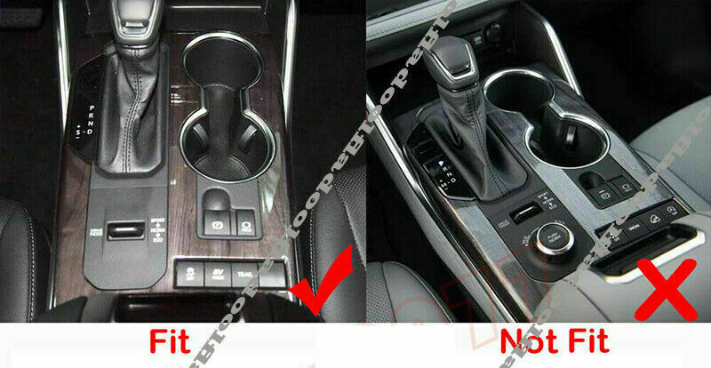 Black Gear Box Shift Cup Holder Panel Cover Trim for Toyota Highlander 2020-2023