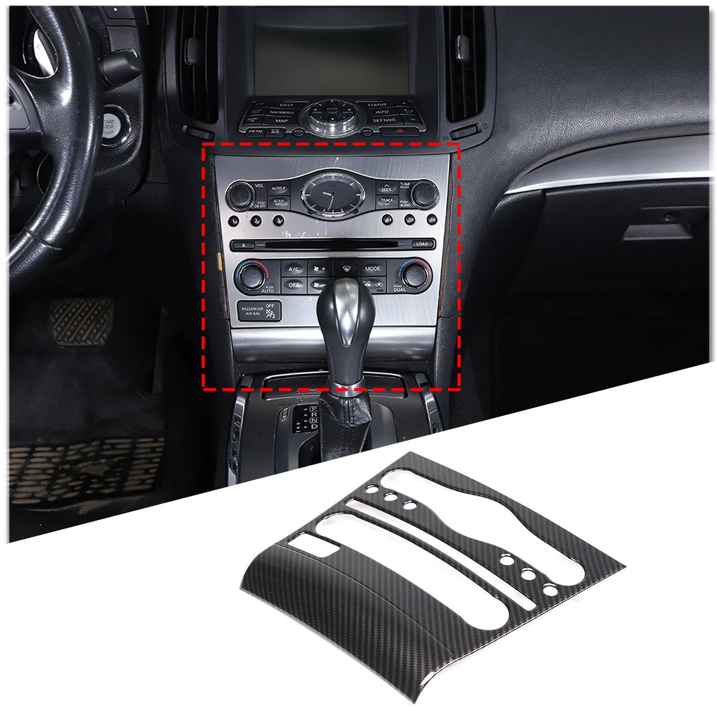 ABS carbon fiber dashboard vent cover trim for Ford Maverick 2022-2023
