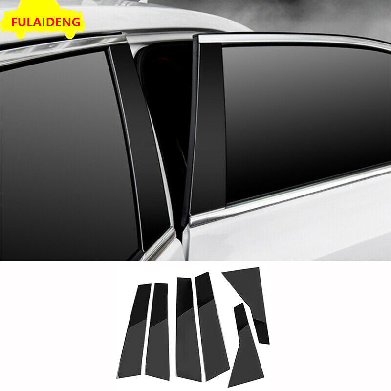 for Cadillac XT5 2016-2022 PC Black Car Window Pillar Panel Mirror Molding Trims