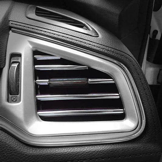 10-Piece Car Air Conditioner Socket Decorative Molded Strips for Silver for Chevrolet