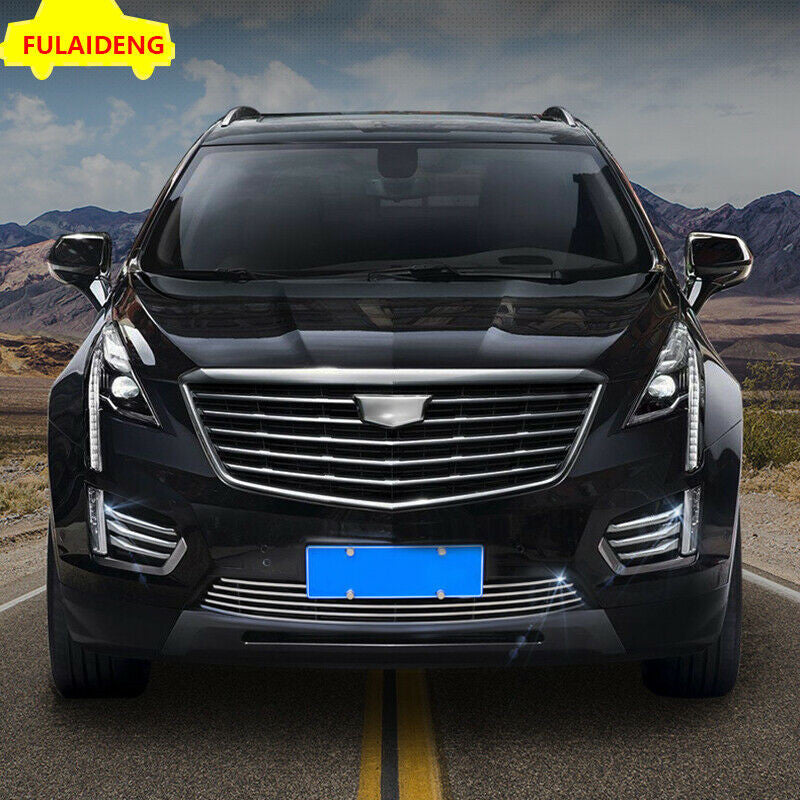 for Cadillac XT5 2016-21 Alloy Front Bumper Botton Mesh Grille Grill Strip Trims