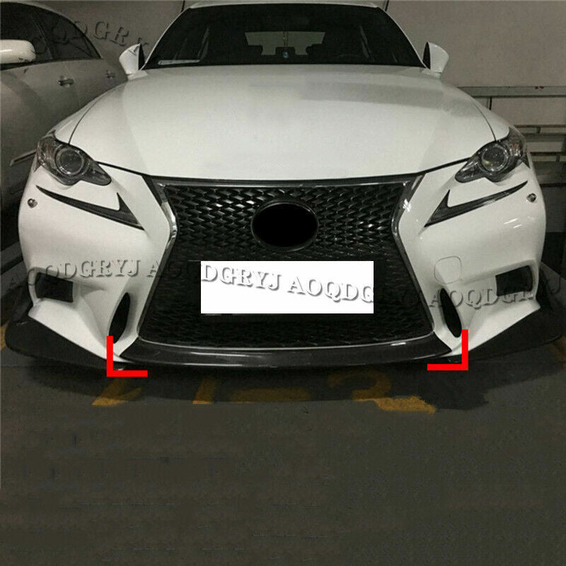 Real Carbon Fiber Front Bumper Spoiler lip Trim for LEXUS IS200t/250/300 2013-16