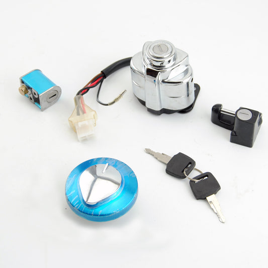 Ignition Switch Fuel Gas Tank Cap Lock Keys Set for Honda Shadow VLX VT 600 750