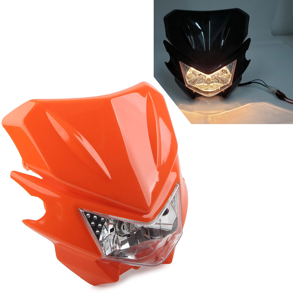 Motorcycle Fairing Headlight Lamp Hi /Lo for Street Fighter Dirt Bike Universal