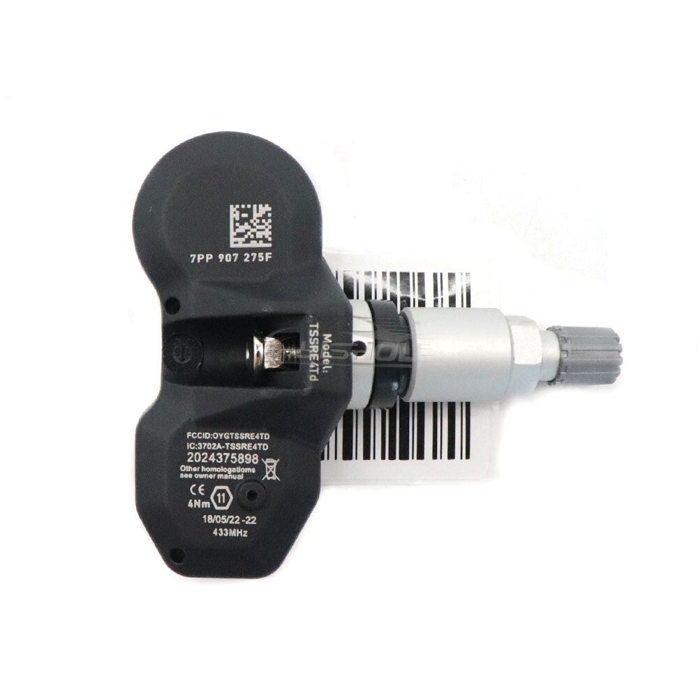 7pp907275f TPMS tire pressure sensor 433MHz, suitable for Audi A6, for A8 , Q7, R8, for Porsche , and for Volkswagen .