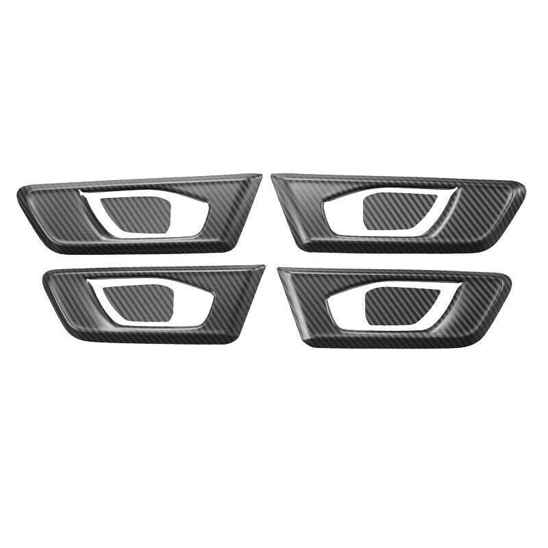 Inner Door Handle Bowl Cover Trim 8 for Honda CRV 2017-2022 Steel Carbon Fiber