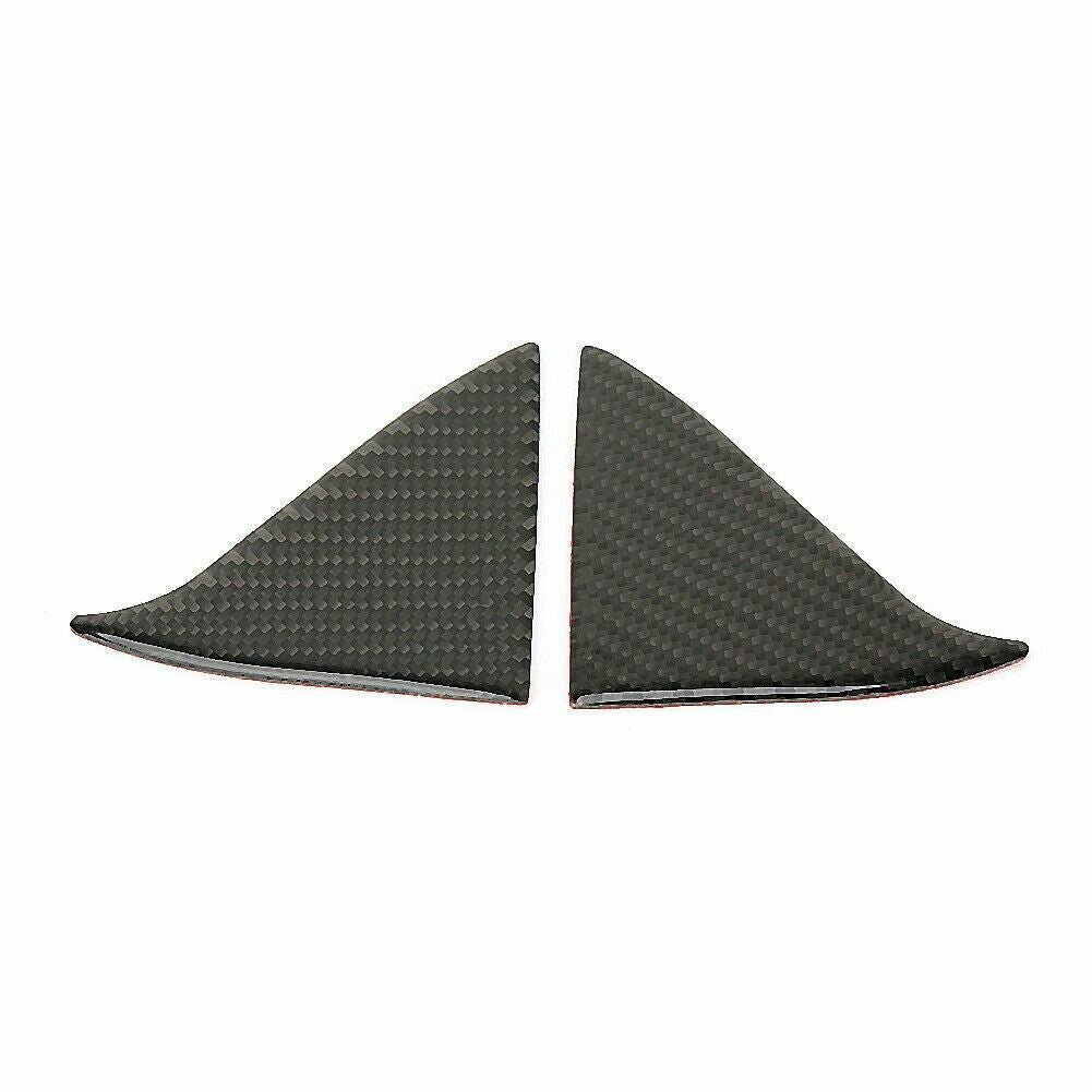 2Pcs Carbon Fiber Front Door Window Decor Cover Trim for Mazda 3 Axela 2017-2018