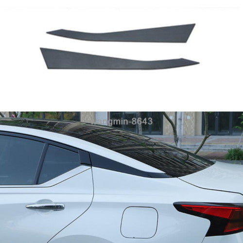 Black S.Steel Rear Window Side Triangle Covers for Nissan Teana Altima 2019-2022