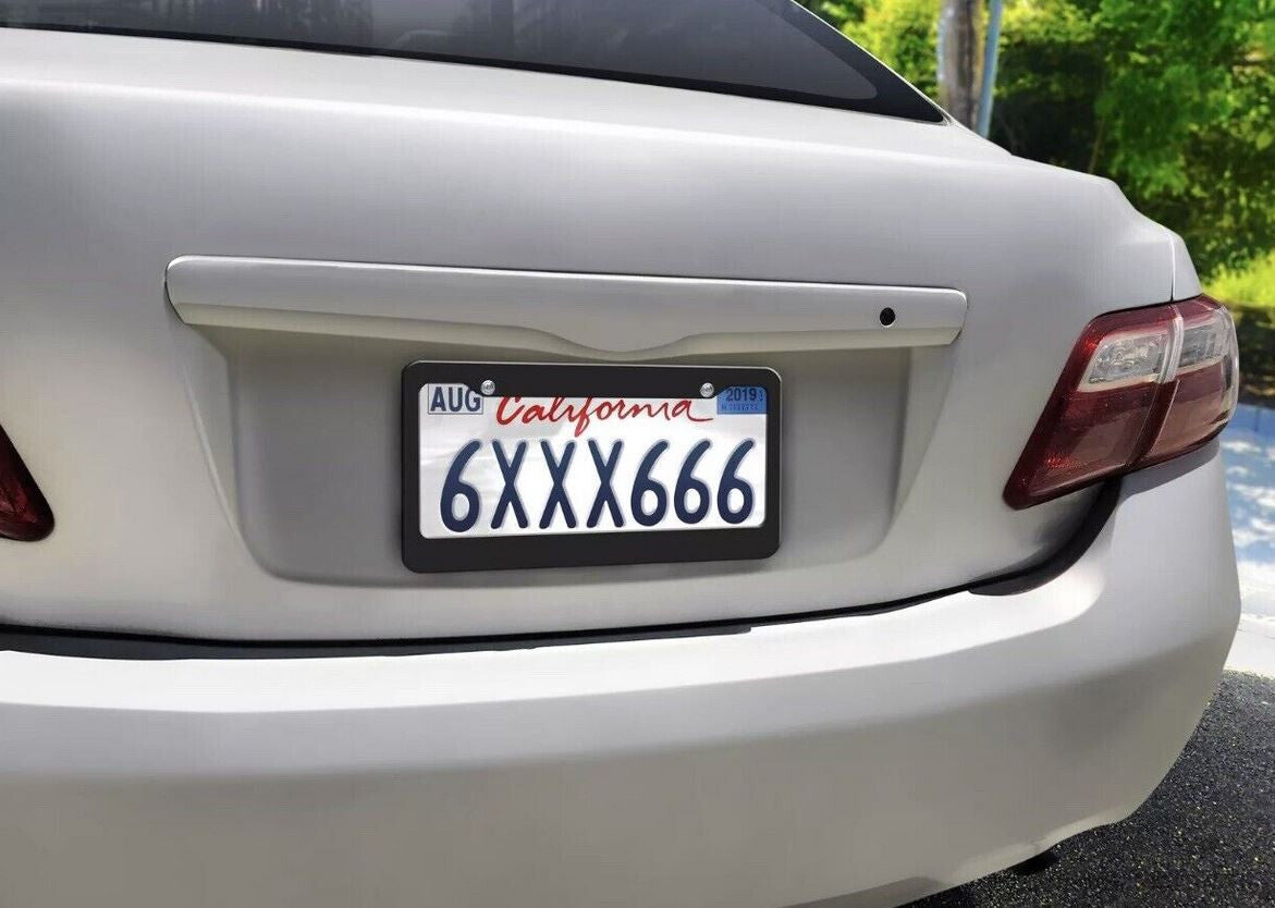 Car license plate frame cover, front cover, trunk black plastic suitable for Saab for Smart