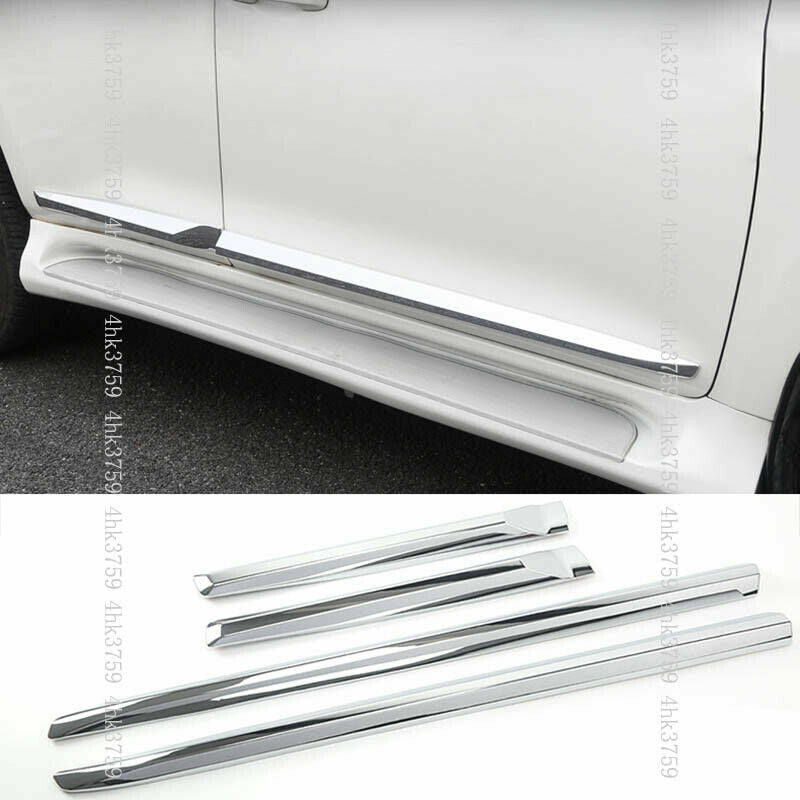 4pc for Toyota LC Prado FJ150 2010-2021 Chrome Side Door Body Molding Cover Trim