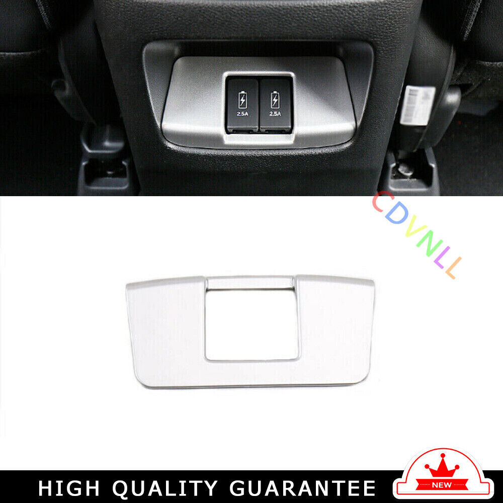 Rear USB Socket Switch Cover Trim 1PCS for Honda CRV CR-V 2017-2022 Matte Silver
