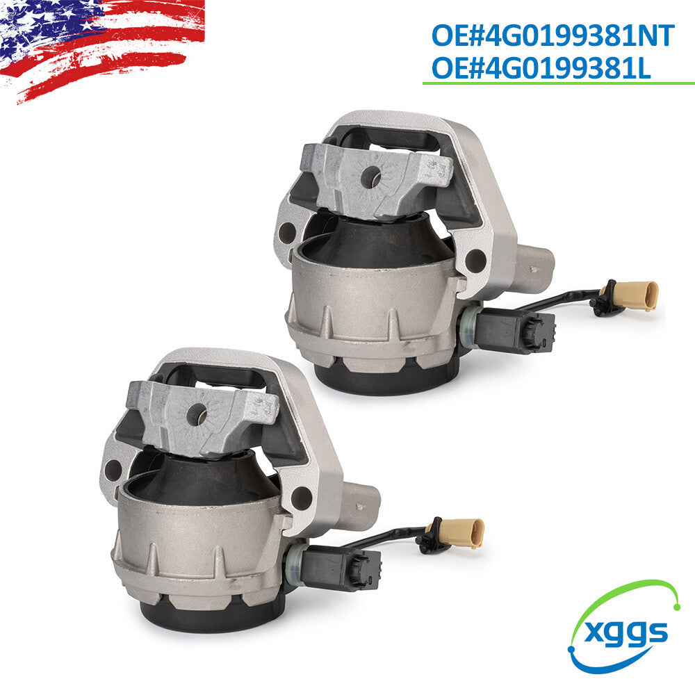 2xNew Left Right Front Engine Mounts for Audi for A6 A7 3.0L 4G0199381L 4G0199381NT